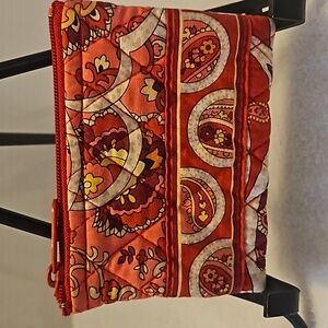 Vera Bradley | Women's Pink Red Paisley Rosy Posies Floral Coin ID Purse